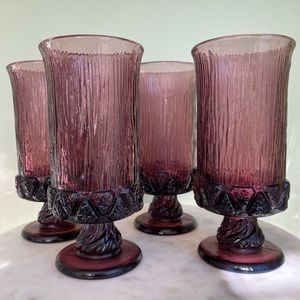 SOLD Fostoria Sorrento Goblets in Plum SOLD